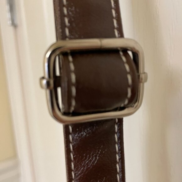 Two tone brown cross body purse with silver tone mirrored star, and studs - Picture 12 of 15